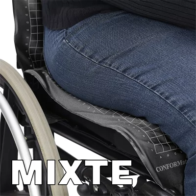 conformat mixte, système à 2 nappes de pression extensibles tekscan pour positionnement au fauteuil et mesure de confort