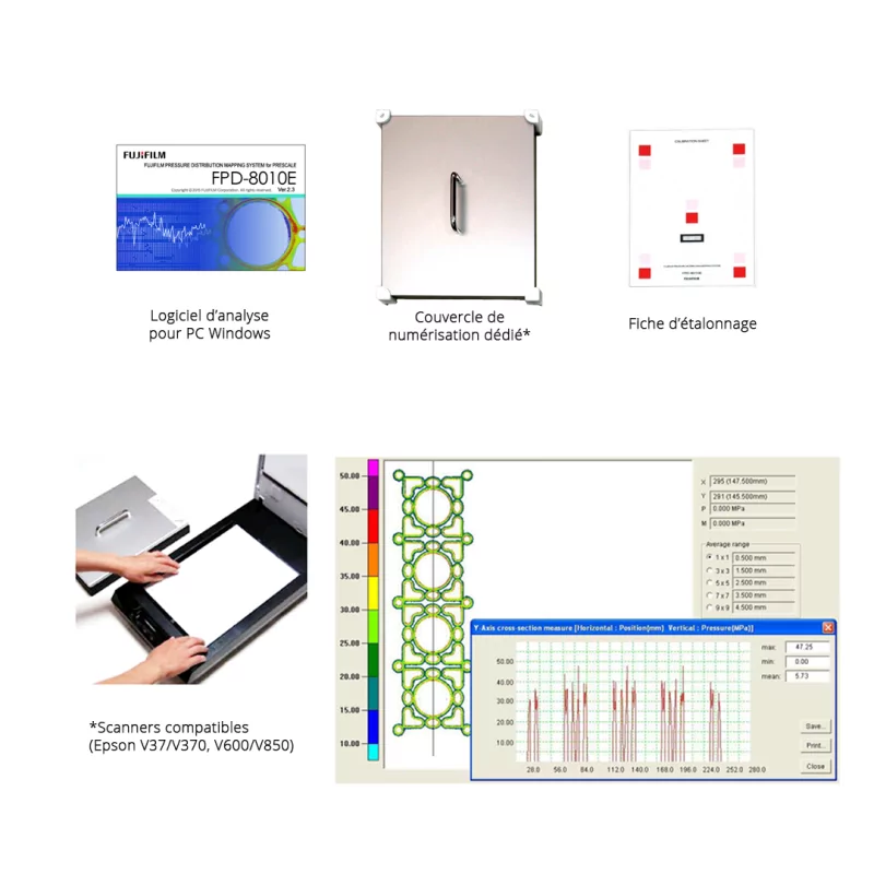 Système d'analyse Fujifilm pour films Prescale sur PC | Fujifilm | Mescan