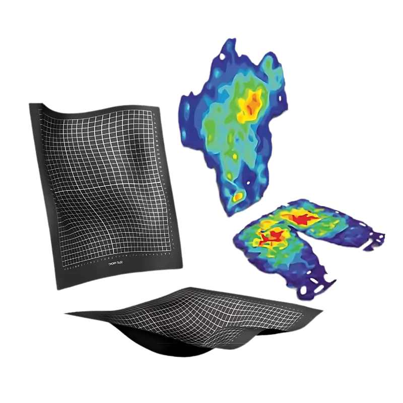 Tekscan BPMS, capteur déformable, visualisation et mesure de répartition de pression entre corps et siège, coussins, matelas