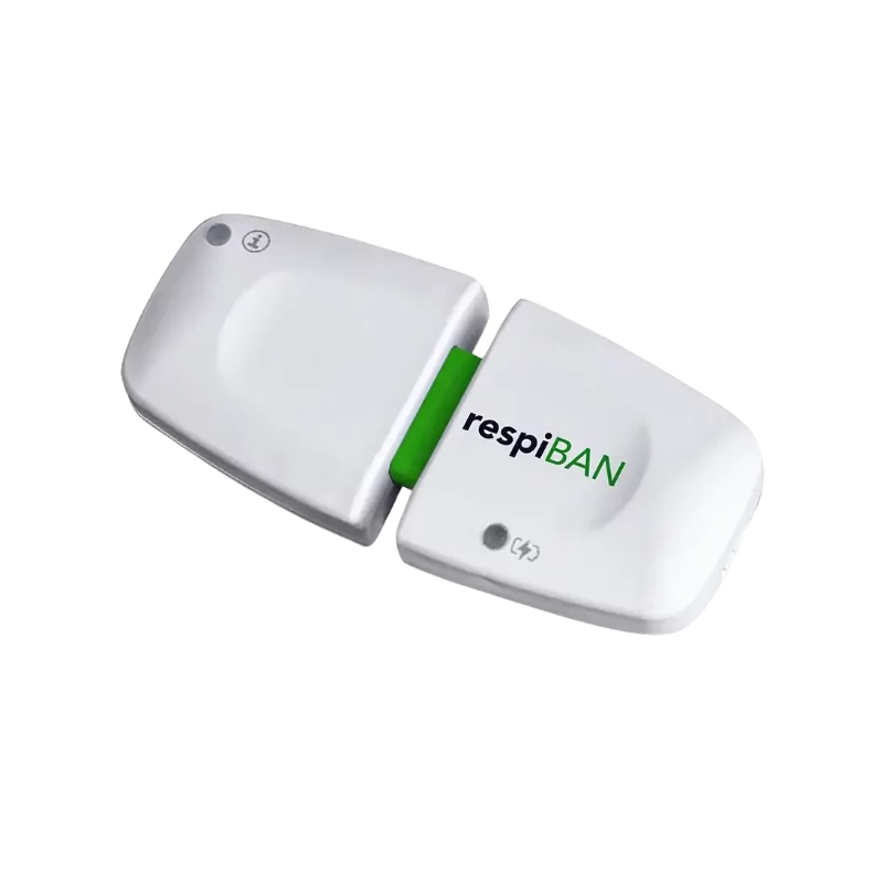 capteur de respiration bluetooth respiban, dispositif wearable biosignalsplux compact et léger, distribution Mescan
