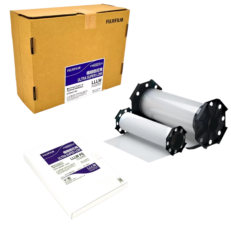 Fujifilm Prescale LLLW "Medium Pressure", mesure de pression en couleur de 10 à 50 MPa, compatible Prescale Mobile