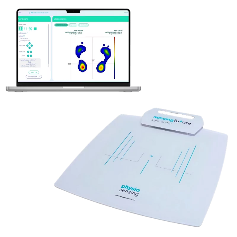 Plateforme baropodométrique physio sensing podo, distribution sensing future France Mescan