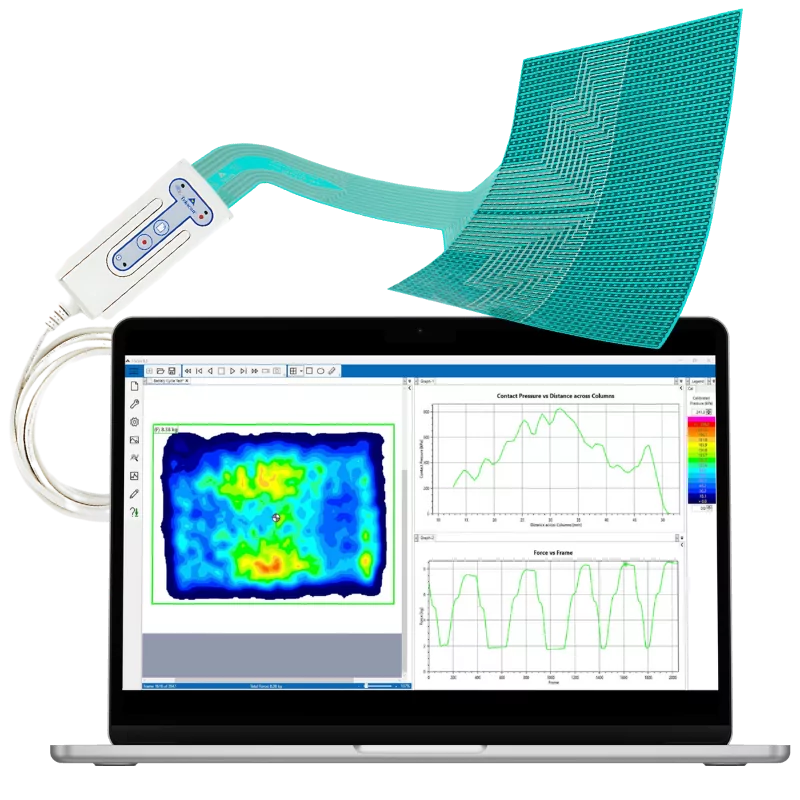 Tekscan I-Scan Evolution, système de cartographie de pression dynamique sur PC, visualisation et mesure de contact