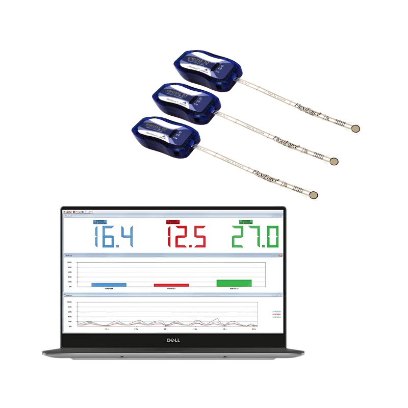 Système Tekscan WELF - Mesure de force sans fil WiFi, 1 à 16 capteurs piézorésistifs FSR FlexiForce sur PC Windows
