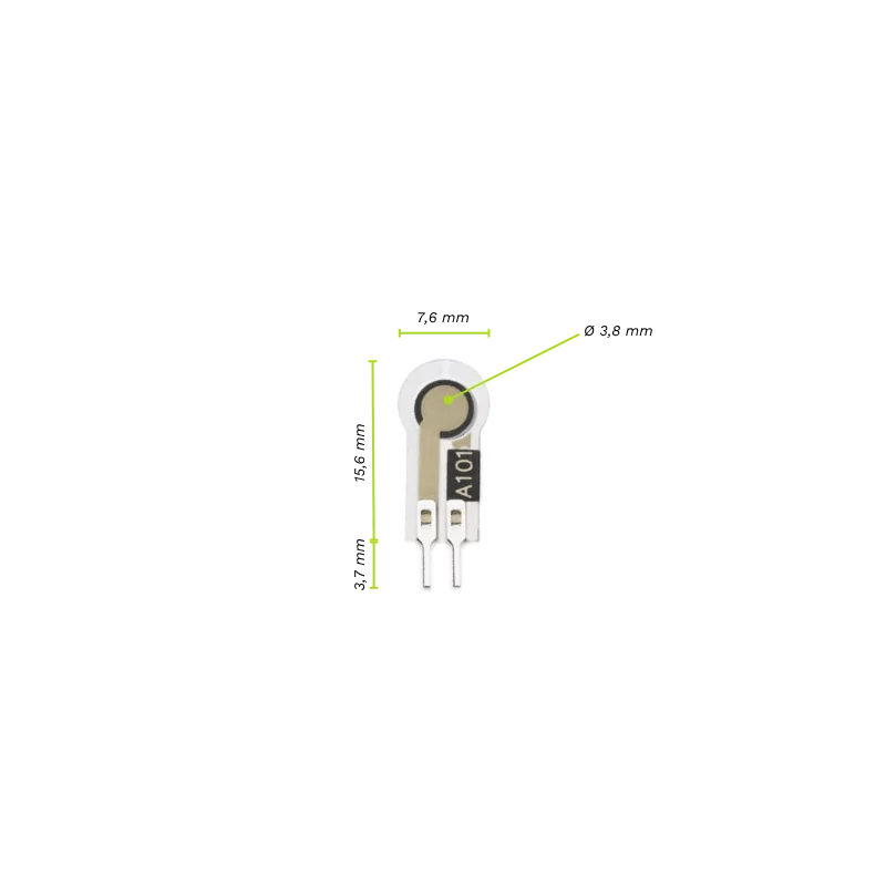 Capteur de force piézorésistif FSR standard miniature Ø 3 mm idéal intégration IoT - Technologie Tekscan - FlexiForce™ A101