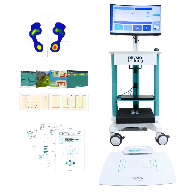 physiosensing rehab, plateforme, protocoles, exercices, jeux interactifs de rééducation, sensing future France Mescan