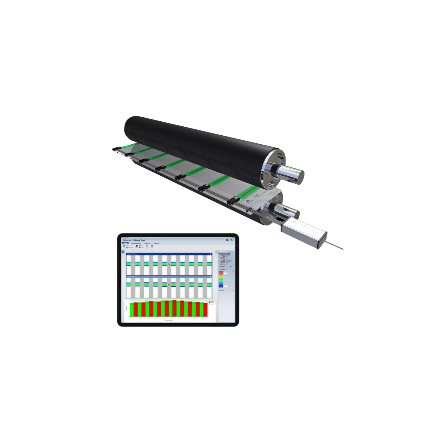 Système de mesure de pression de nip entre rouleaux Tekscan NPAT