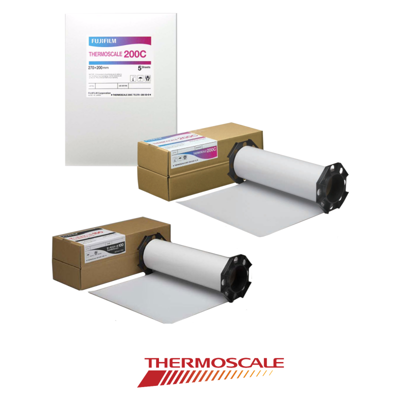 Fujifilm Thermoscale - Film de mesure de température et répartition de chaleur par empreinte couleur - Gammes 100°C et 200°C