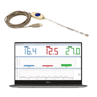 Poigne d acquisition USB du systeme ELF connectee a un capteur FlexiForce B201