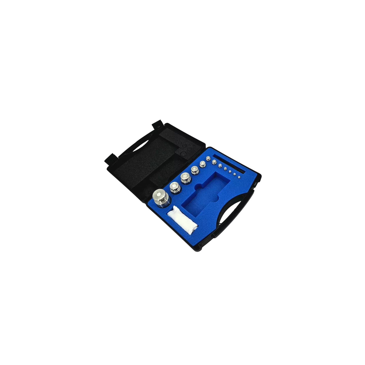 Coffret de poids etalons de masse de precision pour la calibration de capteurs de force