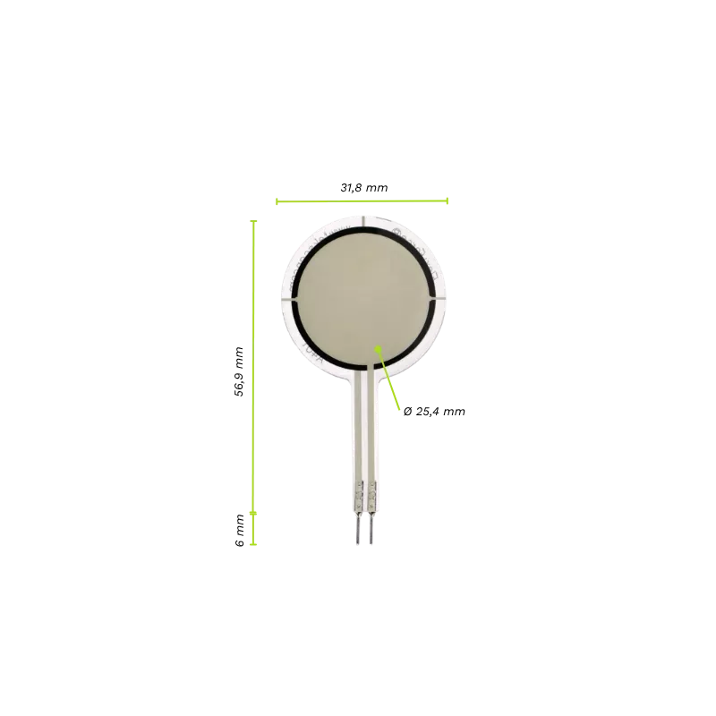Capteur piezoresistif large diametre Tekscan FlexiForce A401 pour charges etalées
