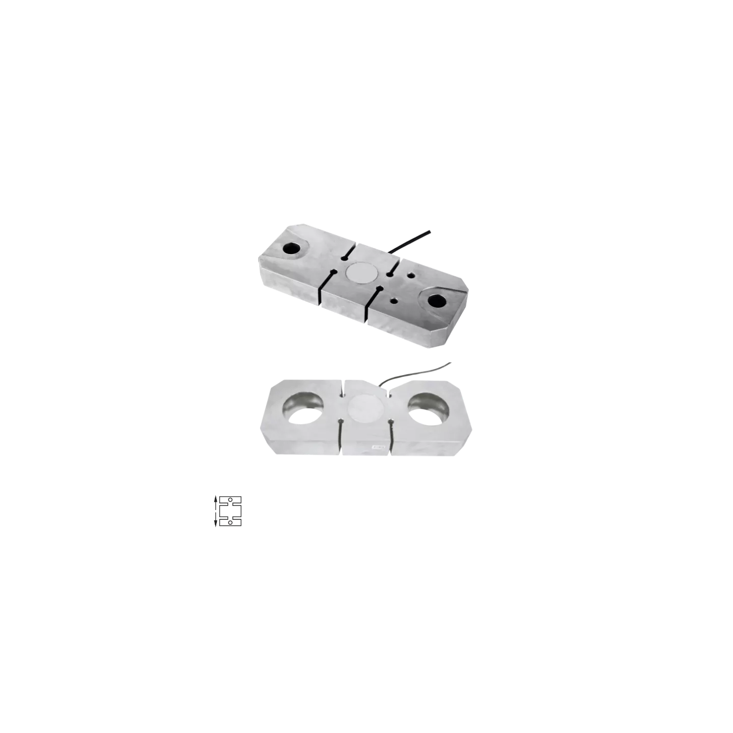 Capteur de force a double cisaillement haute capacite avec appuis spheriques modele BHS