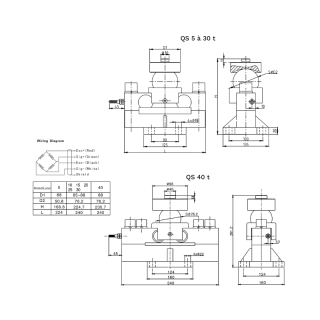 Capteur Double Cisaillement Modèle QS | 10 à 50 t | Mescan