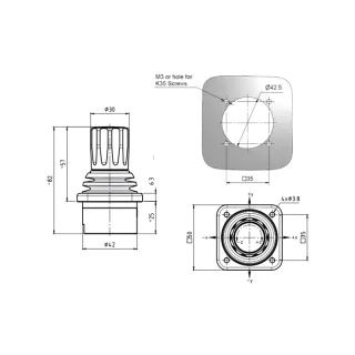 Joystick Industriel Multi-Axes Série SK315 | GT Joysticks