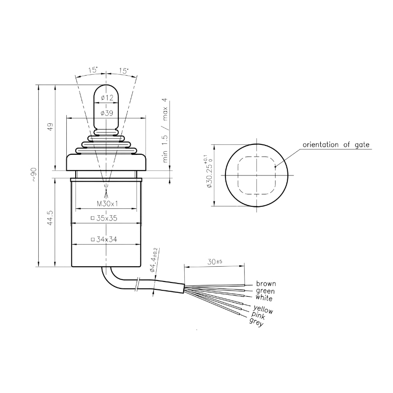 Joystick 2 Axes Compact Série SK36 | GT Joysticks
