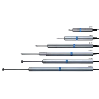 Magnescale Digital Gauge DK10, DK25, DK50, DK100, DK155 et DK205, course 10 à 205 mm, résolution 0,5 µm, sortie TTL RS422, IP67