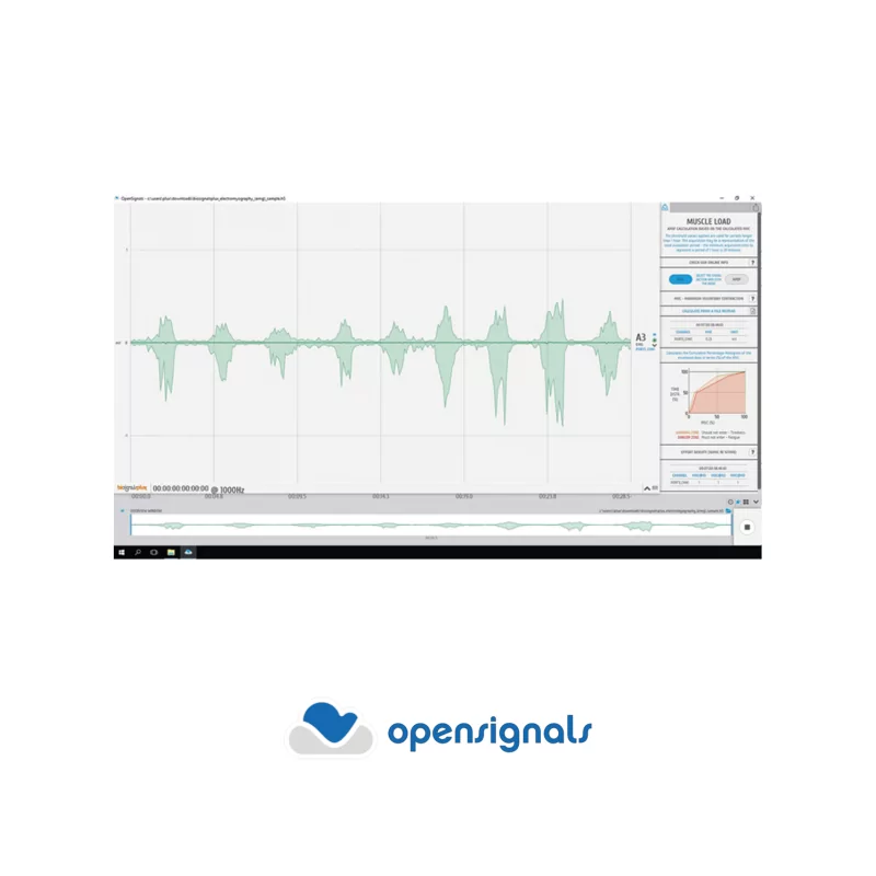 Analyse de la charge musculaire (EMG) pour OpenSignals (r)evolution | Biosignalsplux | Mescan