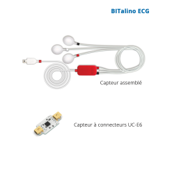 Capteur d'électrocardiographie (ECG) BITalino