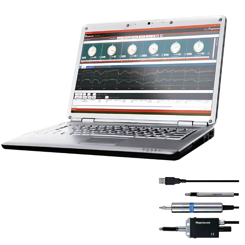 Magnescale MeasureViewer, logiciel PC pour palpeurs numériques Digital Gauge DK, DT, DS