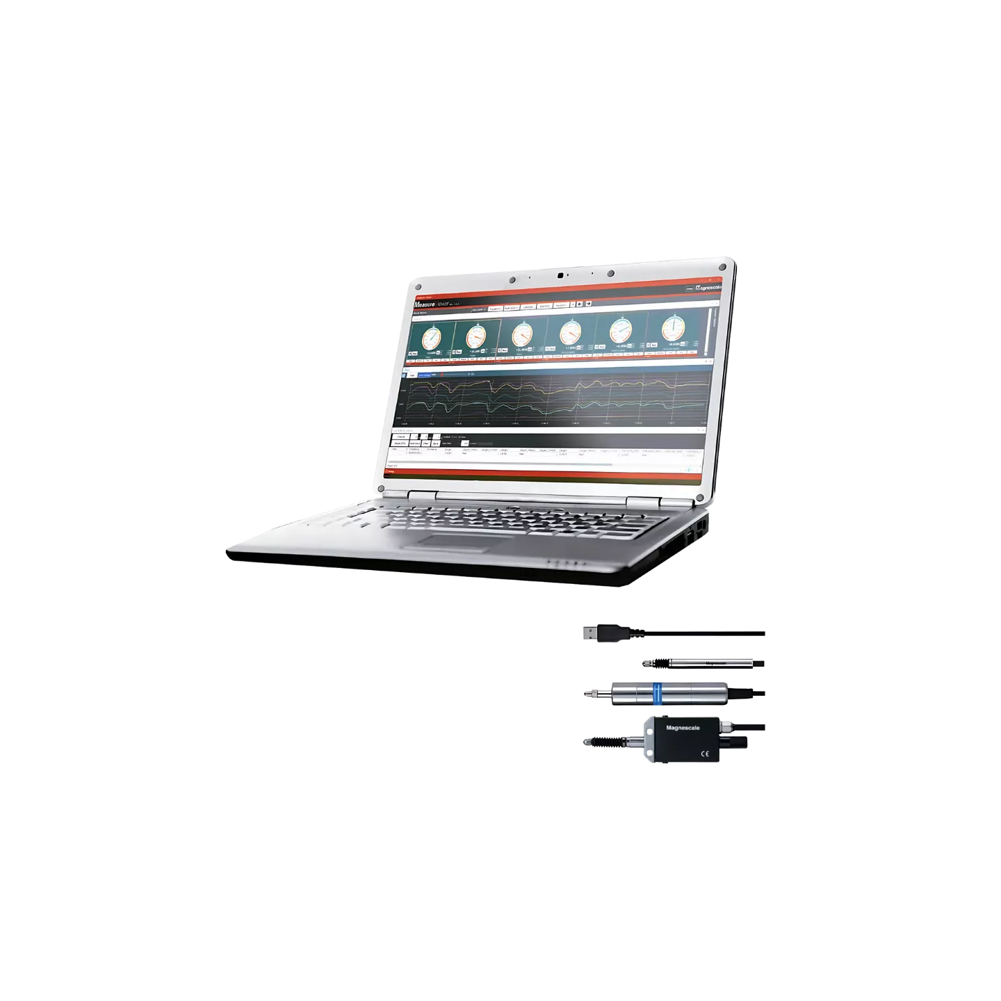 Magnescale MeasureViewer, logiciel PC pour palpeurs numériques Digital Gauge DK, DT, DS