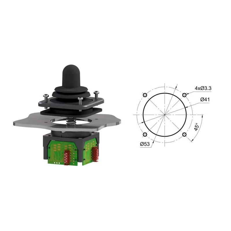 SK 197 - Série de joysticks modulaires à 1, 2 ou 3 axes | GT Joysticks | Mescan