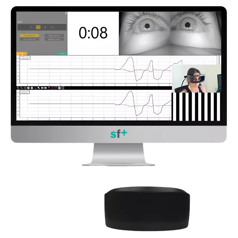 PhysioSensing Balance Eye, casque de vidéo-oculographie (VNG/VOG), caméras IR, masque magnétique, pour diagnostic vestibulaire