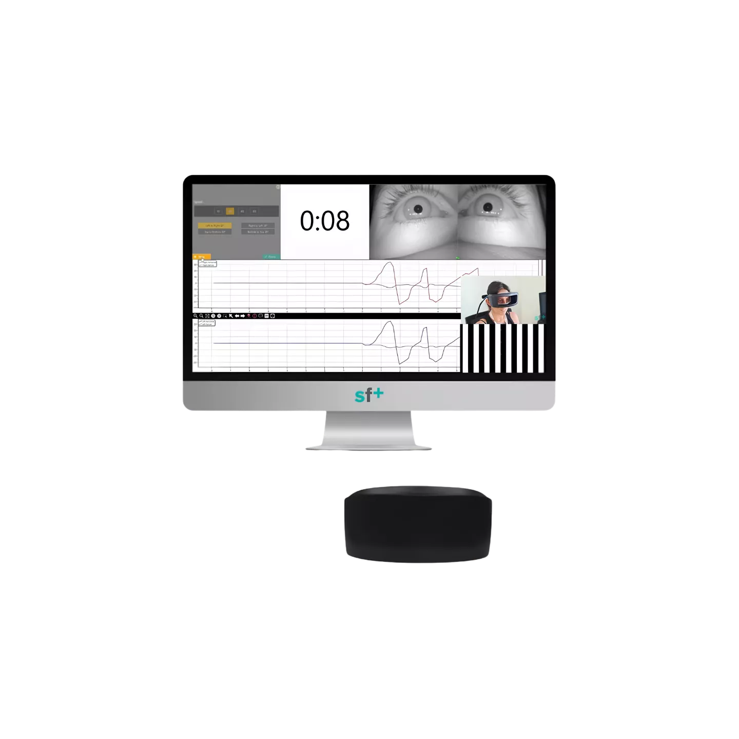 PhysioSensing Balance Eye, casque de vidéo-oculographie (VNG/VOG), caméras IR, masque magnétique,  pour diagnostic vestibulaire