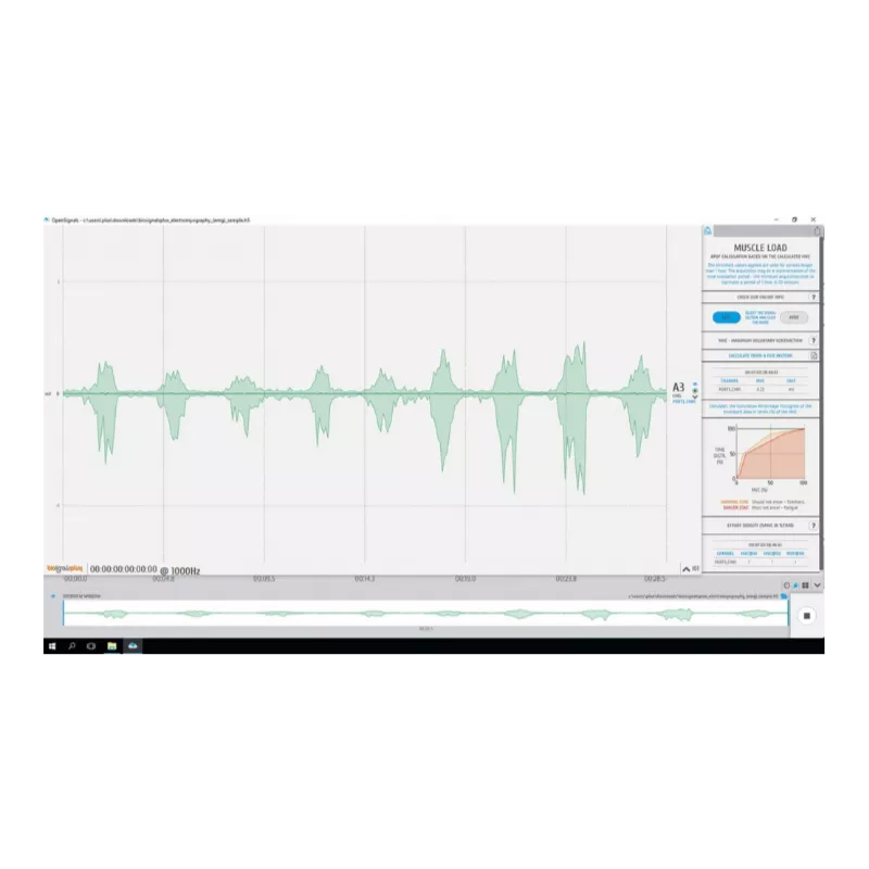 Analyse de la charge musculaire (EMG) OpenSignals