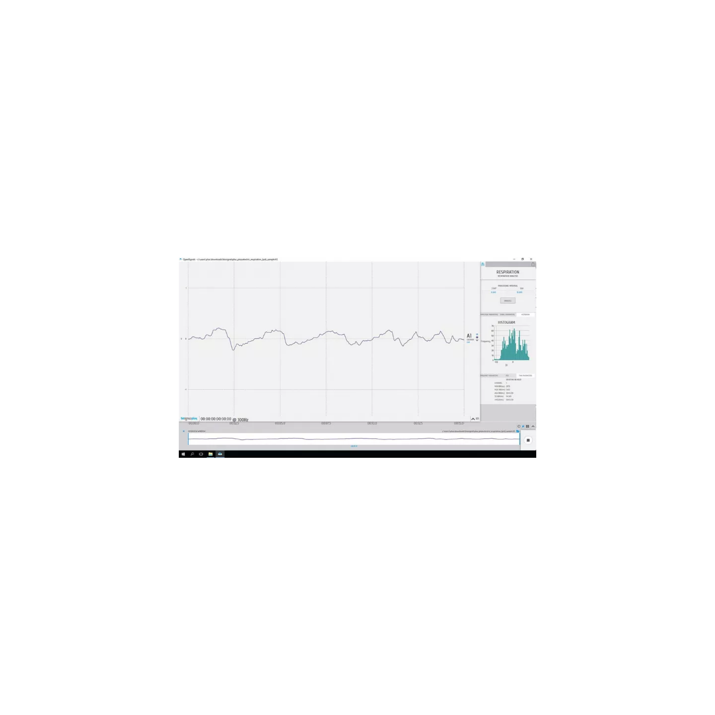 Analyse de la respiration (PZT & RIP) OpenSignals