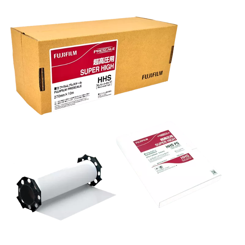 Film Fujifilm Prescale HHS (Super High Pressure) pour mesurer les contraintes de pression extrêmes allant de 130 à 300 MPa