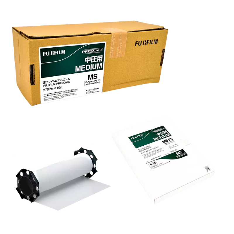 Film de mesure de pression Fujifilm Prescale MS (Medium Pressure) monocouche, pour les contraintes de 10 à 50 MPa
