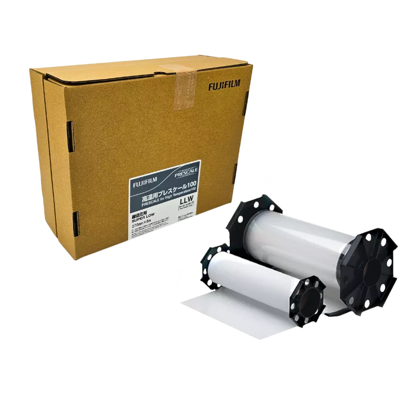 Film de mesure de pression Fujifilm Prescale LLW HT100, pour thermoscellage et pressage à chaud (jusqu'à 100°C) de 0,5 à 2,5 MPa