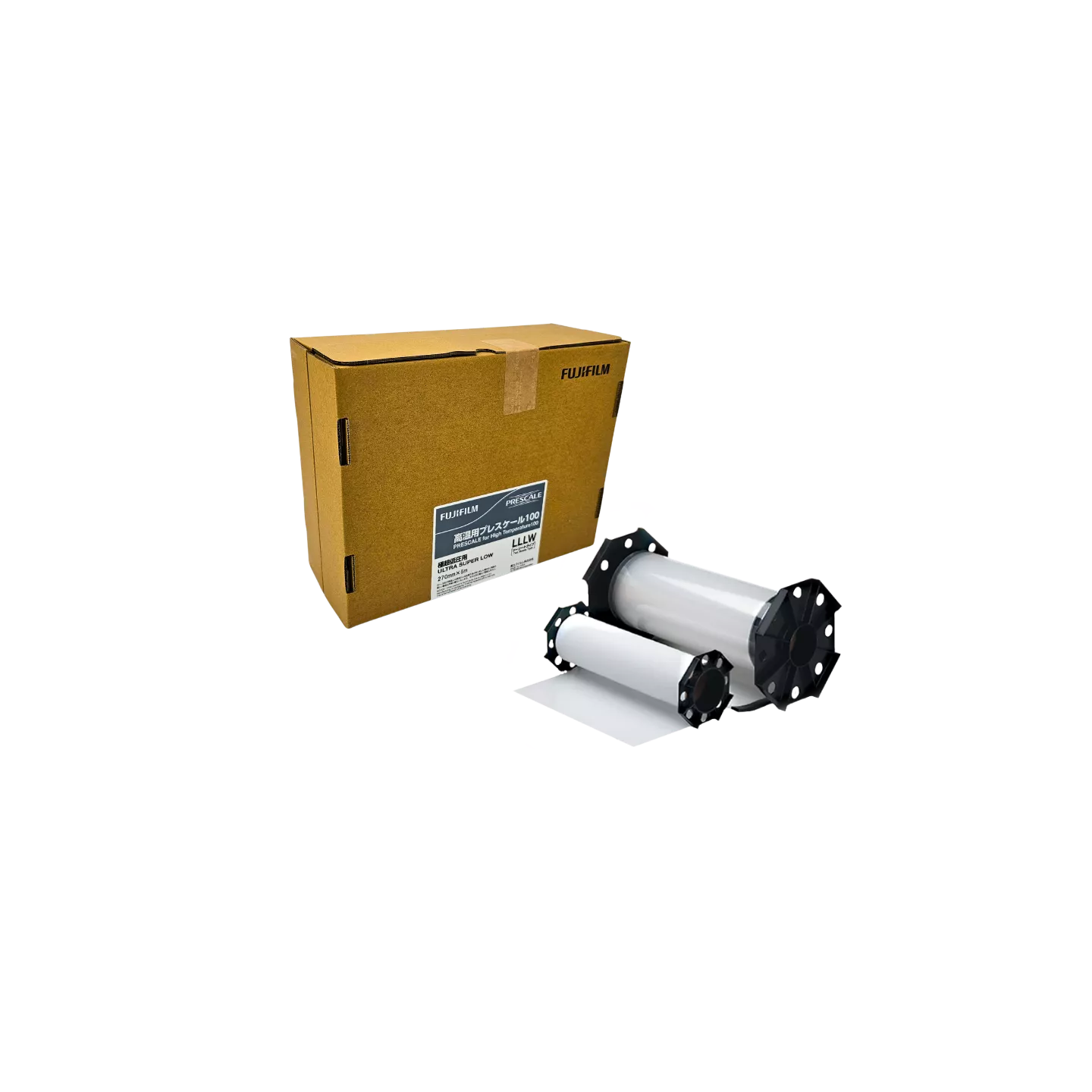 Film Fujifilm Prescale LLLW HT100 pour mesures ultra basse pression (0,2 à 0,6 MPa) en environnement thermique jusqu'à 100°C.