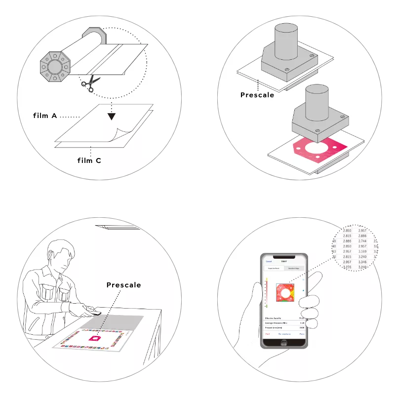 tutoriel d'étalonnage automatique des empreintes en couleurs Prescale Mobile