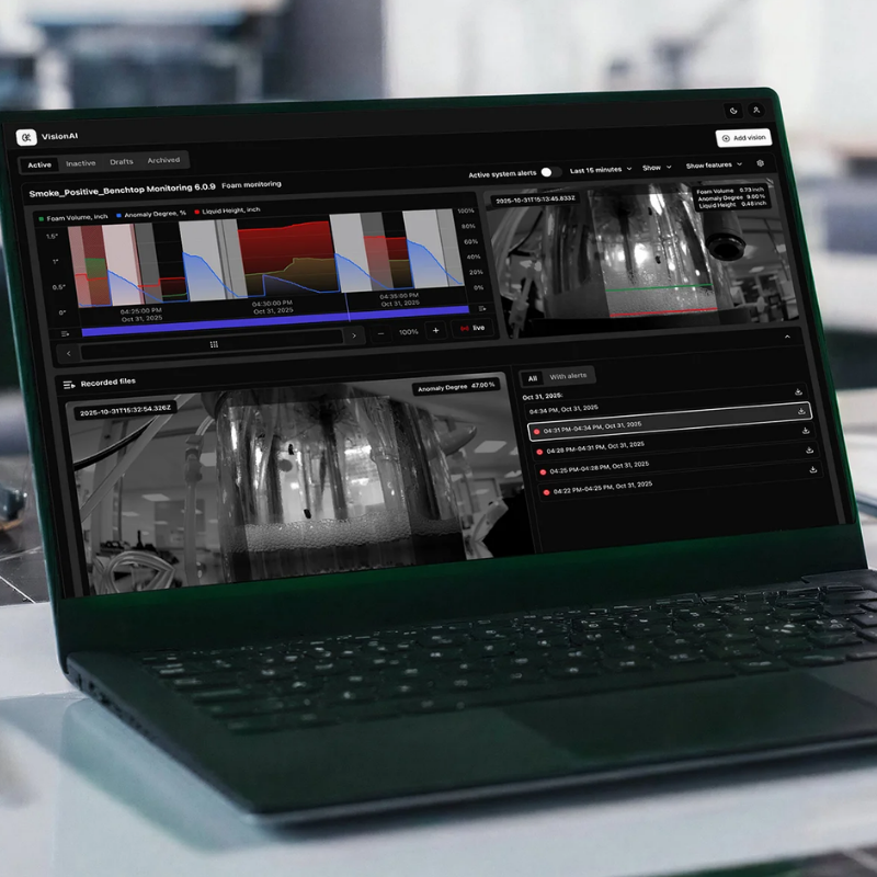 Linque VisionAI pour la détection temps réelle de mousse dans les fermenteurs et bioréacteurs