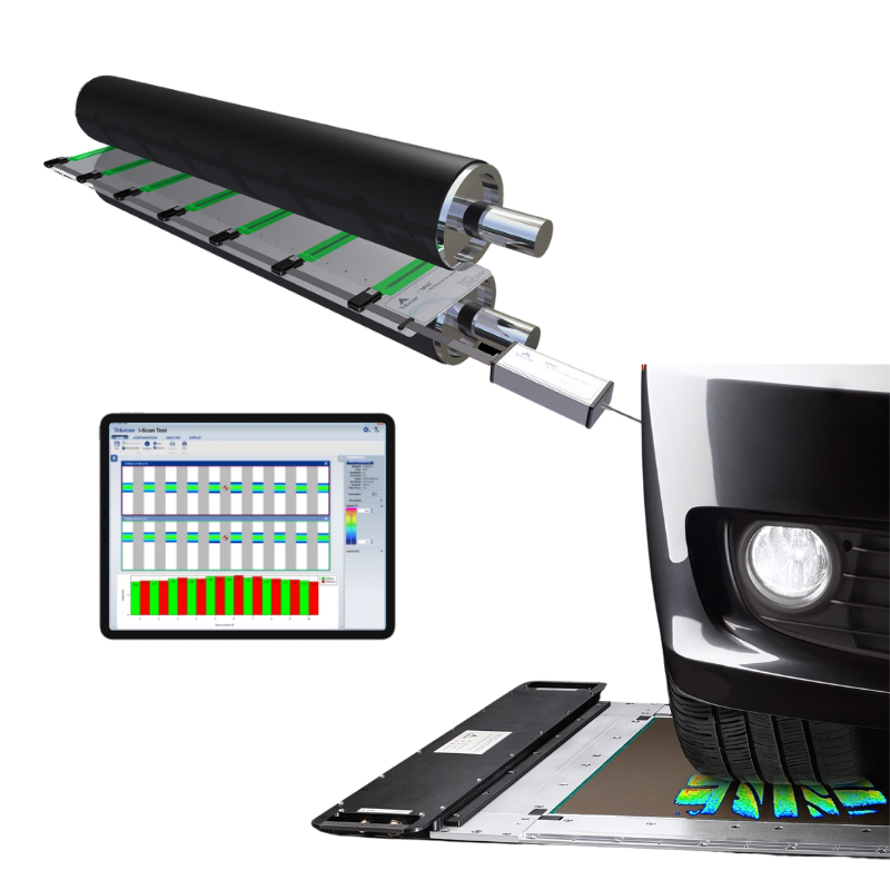 Solutions metiers Tekscan NPAT (mesure de nip) et TireScan (contact pneu/chaussée)