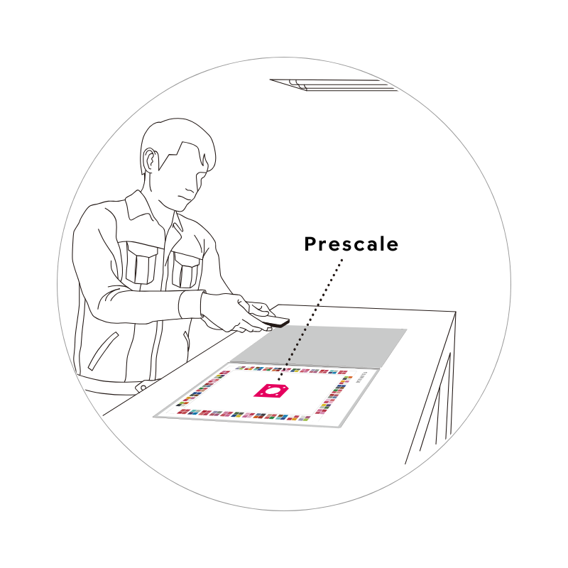 Tutoriel Prescale - étape 4 : numérisez l'image de pression avec l'application Fujifilm Prescale Mobile