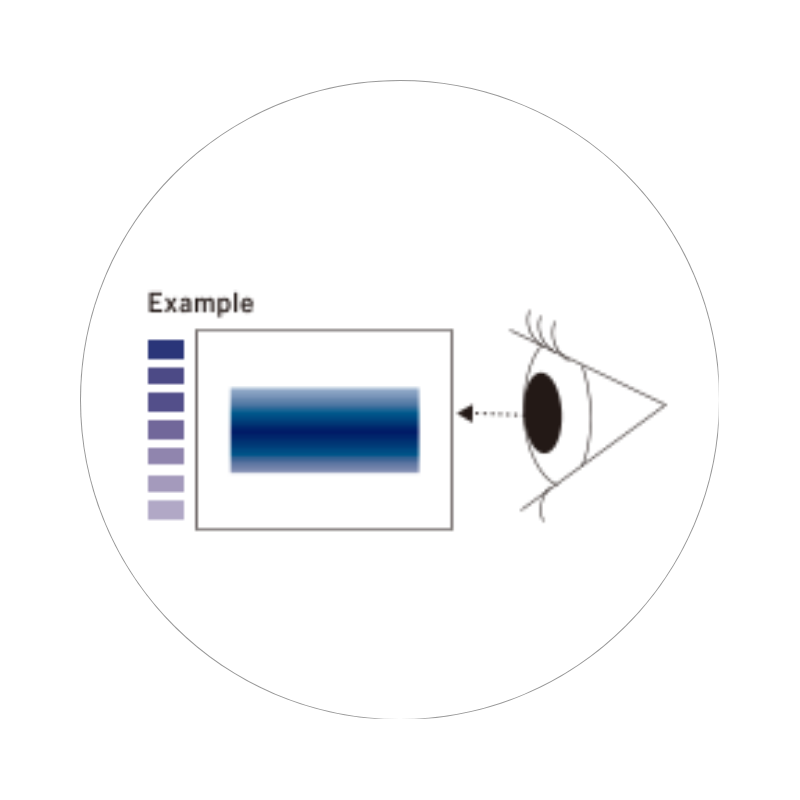 Tutoriel UVscale - étape 4 : évaluez la dose UV en observant la coloration du film