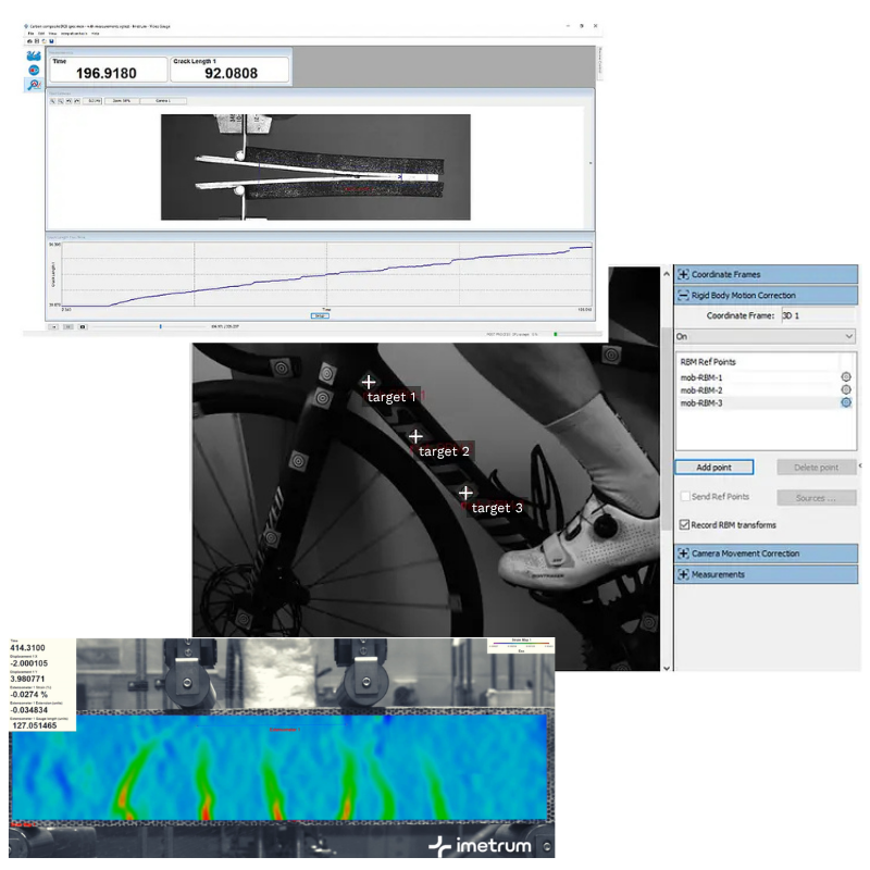 Logiciel d'extensométrie et mesure cinématique vidéo 3D Imetrum Video Gauge™