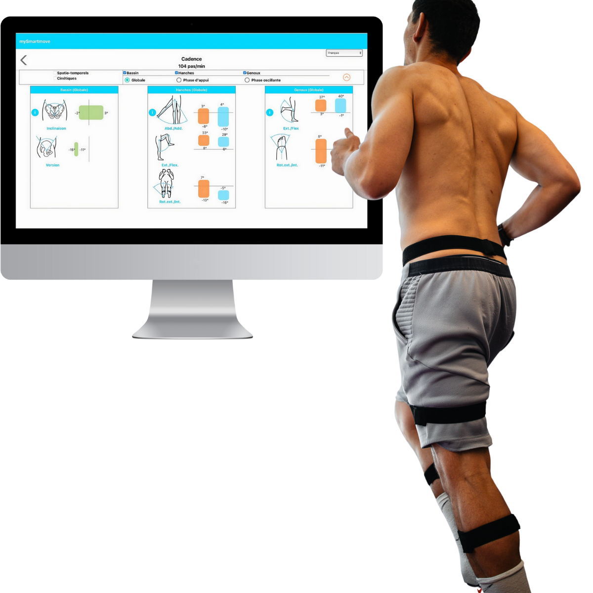 Système de mesure à capteurs inertiels sans fils miniatures pour analyse du mouvement des membres inférieurs en contexte santé et sport