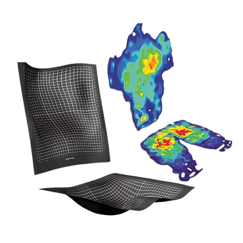 Tekscan Conformat standard et large pour optimisation du positionnement au fauteuil roulant ou au lit, sélection de coususins anti escarre et matelas